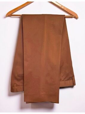 Salvatore Ferragamo Men’s Dress Pants | Brown | Cotton Stretch | Italian | 36”